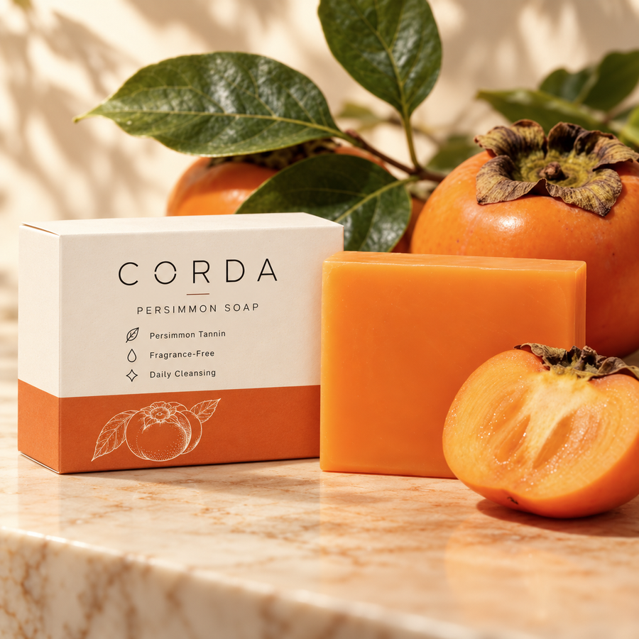 A bar of persimmon soap
