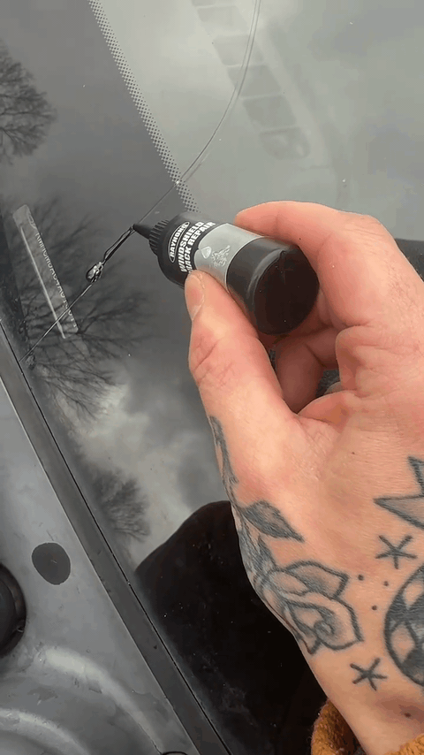 Applying ClearSeal resin directly into the break