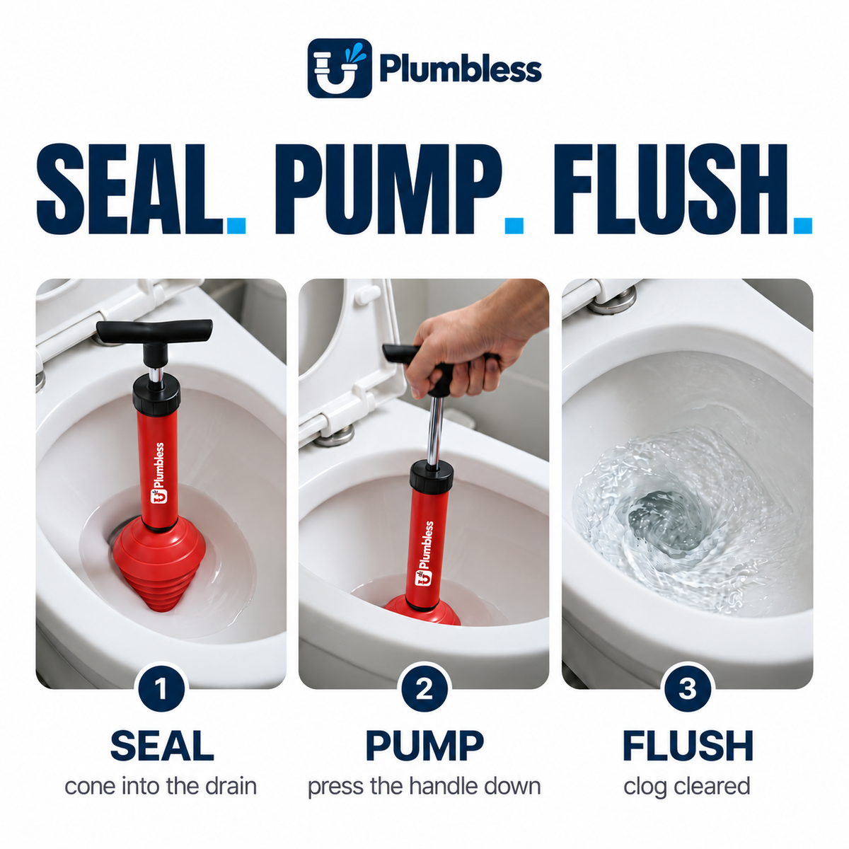 Plumbless™ - High Pressure Clog Remover