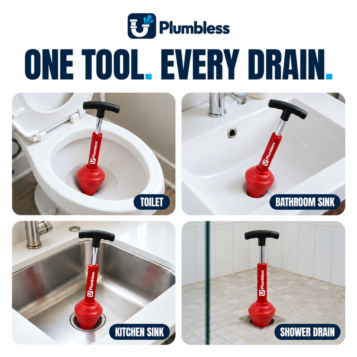 Plumbless™ - High Pressure Clog Remover